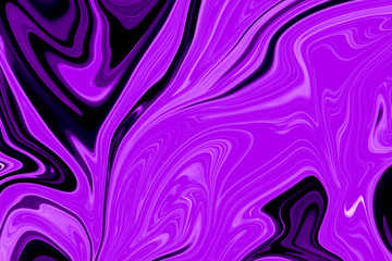 Liquid Abstract Pattern With Proton Purple Graphics Color Art Form. Digital Background With Proton Purple Liquifying Flow.