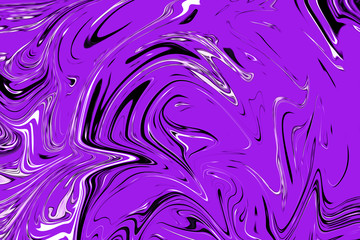 Liquid Abstract Pattern With Proton Purple Graphics Color Art Form. Digital Background With Proton Purple Liquifying Flow.