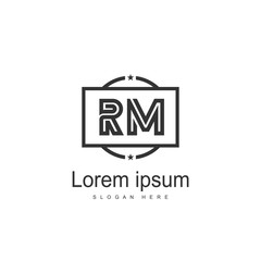 RM Logo template design. Initial letter logo design