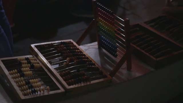 Old abacus at a flea market