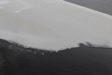 Large Patch of Ice on River