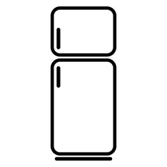 Refrigerator icon on white.