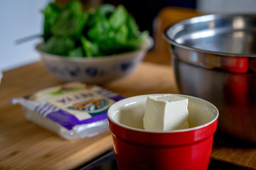 Baking Cheese and Spinach