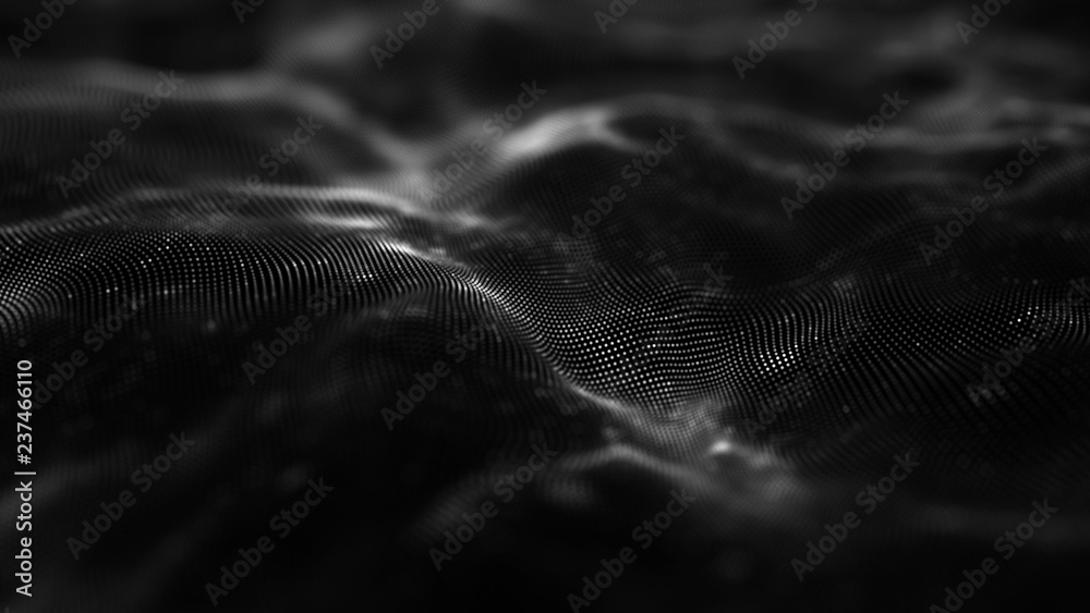 Poster data technology abstract futuristic illustration . low poly shape with connecting dots and lines on 