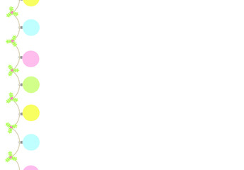 Fototapeta premium Christmas garland background with christmas balls - Vector EPS 10