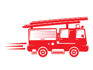 isolated firetruck illustration