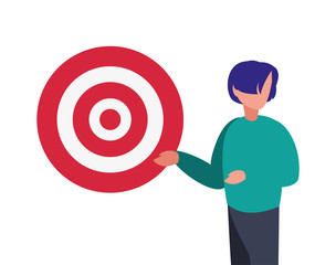 businessman target startup