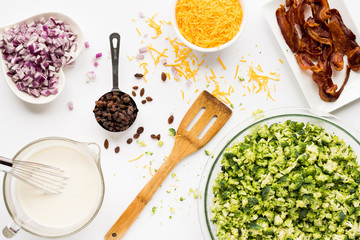 Ingredients for a Broccoli Salad