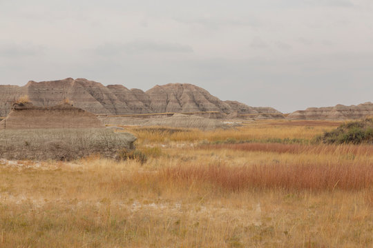 Colorful Prairie With Buttes