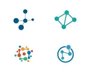 molecule logo icon vector design