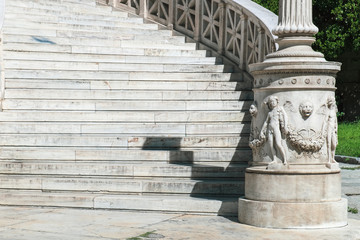 Curved staircase of the National Library in Athens, Greece