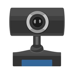 Web camera icon. Vector flat illustration isolated on the white