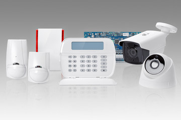 Alarm domowy,  system ochrony CCTV - obrazy, fototapety, plakaty
