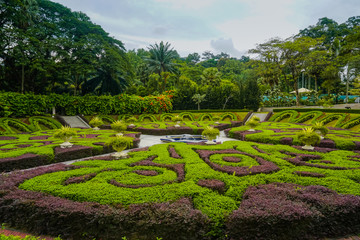 Beautiful green garden in Kuala Lumpur Park, Malaysia