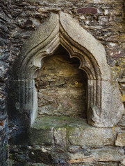 Stone arch in the ruined church at Bodmin, Cornwall