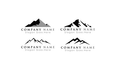 Fototapeta na wymiar mountain set logo template