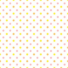 Polka dots_Spring Color Seamless Pattern #Vector Background