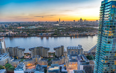 Obraz premium London skyline at sunset