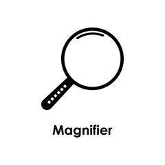 magnifier icon. One of the business collection icons for websites, web design, mobile app