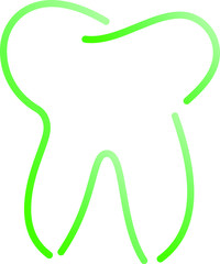 Natural Simple Line drawing of tooth