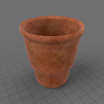 Empty terracotta pot