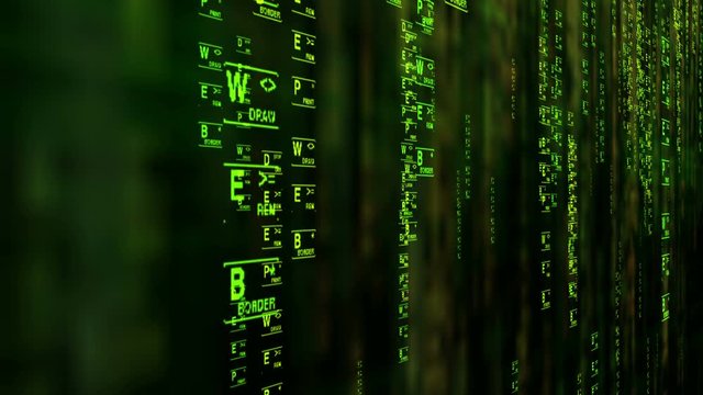 Darknet Deepweb Deep Web matrix style concept