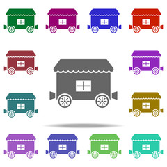 circus trailer icon. Elements of circus in multi color style icons. Simple icon for websites, web design, mobile app, info graphics