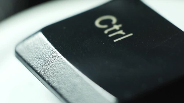 The ctrl key melts and rotates in macro