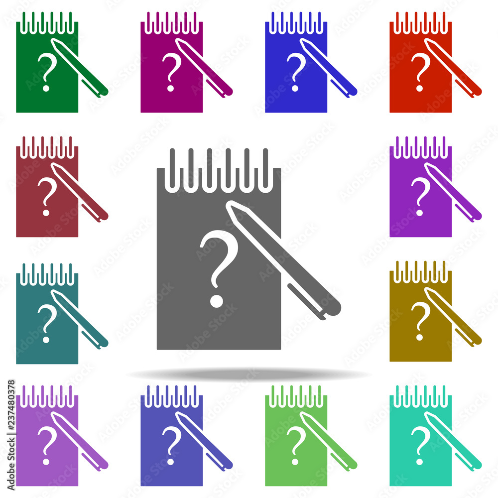 Poster notepad with notes icon. elements of dedective in multi color style icons. simple icon for websites,