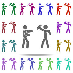 pillow fight icon. Elements of Day of jokes in multi color style icons. Simple icon for websites, web design, mobile app, info graphics