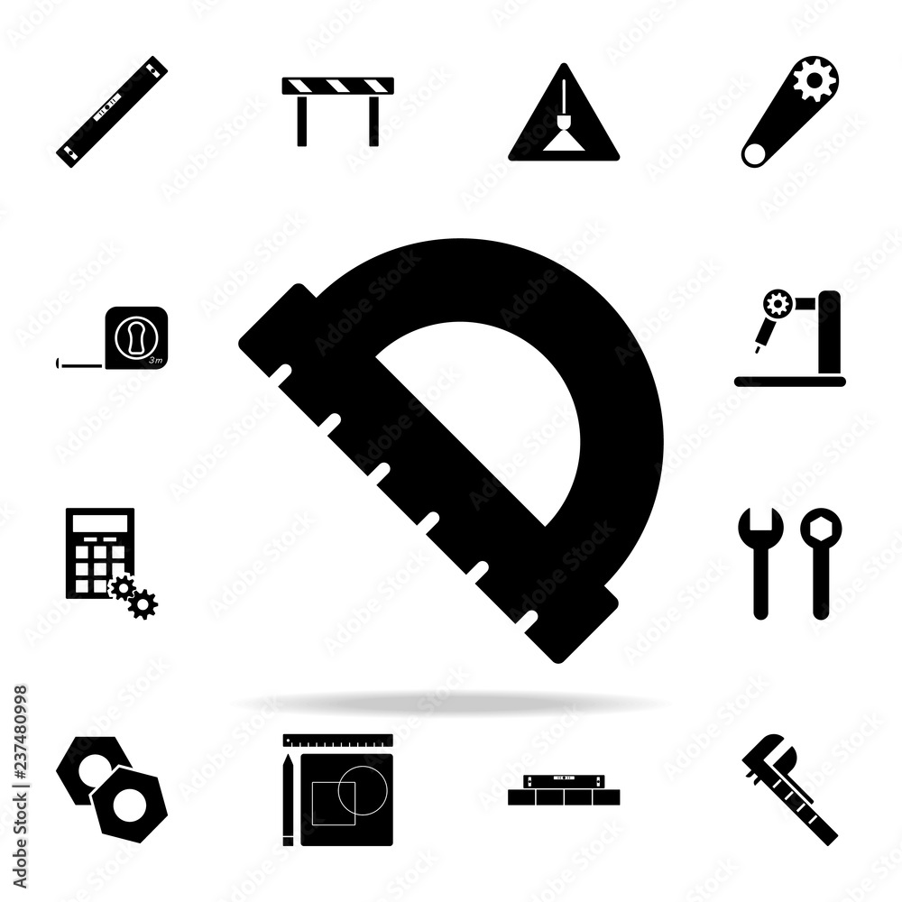 Poster protractor icon. engineering icons universal set for web and mobile