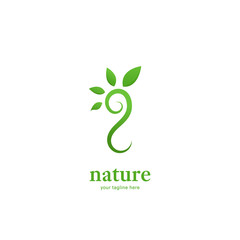 Abstract nature leaf spread of sprout logo icon symbol of green brand