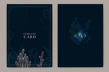 Wedding Invitation, floral invite thank you, rsvp modern card Design  Vector elegant rustic template