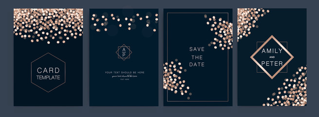 Wedding Invitation, floral invite thank you, rsvp modern card Design  Vector elegant rustic template