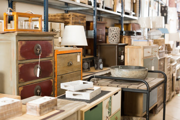 Furniture goods offered for sale in furnishings showroom