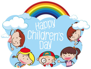 Happy childrens day kid concept