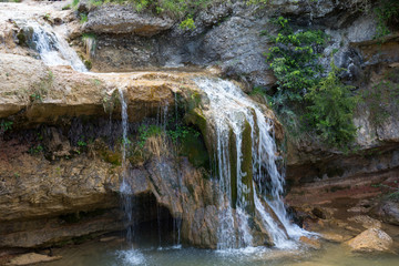 Waterfall in Catalonia surrounded by beautiful forests