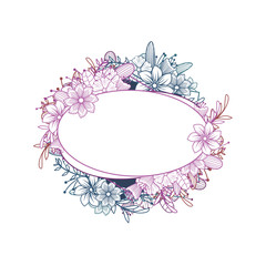 Beautiful Feminine Flower Florist Wedding Frame Ornament