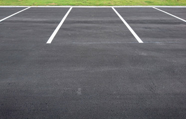 Empty parking with white marking line