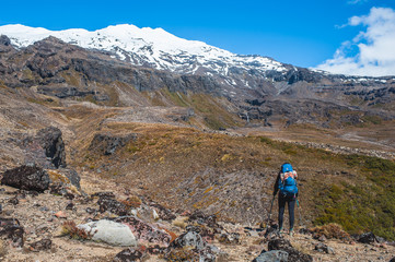 Fototapeta premium Tongariro National Park, Round the Mountain Track, New Zealand, North Island