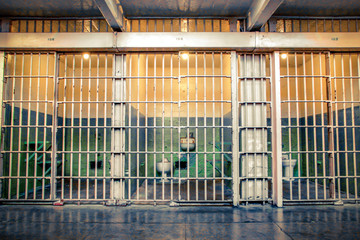 jail cell in Alcatraz prison in San Francisco California