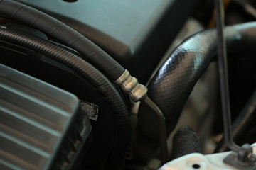 Obraz na płótnie Canvas Racing car's engine detail