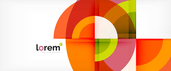 Multicolored round shapes abstract background