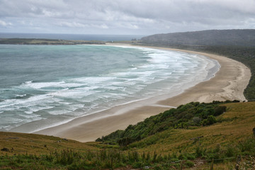 Southern Hemisphere beach as a storm recedes