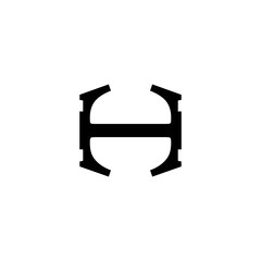 letter H logo vector
