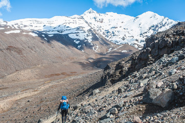 Fototapeta premium Tongariro National Park, Round the Mountain Track, New Zealand, North Island