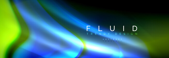 Fluid color wave line background. Trendy abstract layout template for business or technology presentation, internet poster or web brochure cover, wallpaper