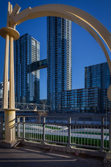 Toronto, Canada – December 4th 2018 tall apartment skyscrapers above Toronto under the blue skies