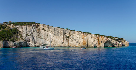 sea and rocks cliffs Greece