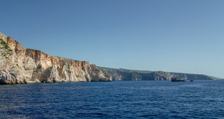 sea and rocks cliffs Greece